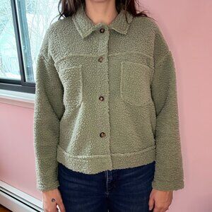 Women's Green Fleece Jacket